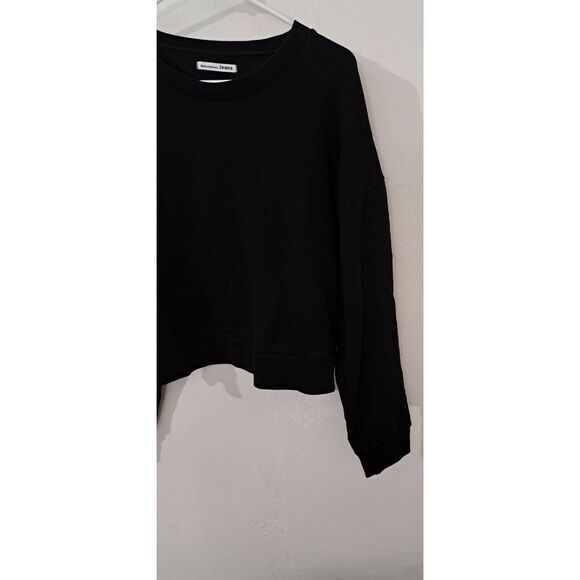 Reformation Hunter Cropped Sweatshirt Black - Picture 4 of 9